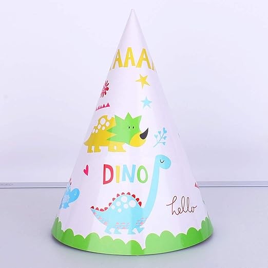 Set 6 Coifuri, Vivimall, Colectia Dino Park, 20 x 14 cm, din Carton, Multicolor - vivimall.ro