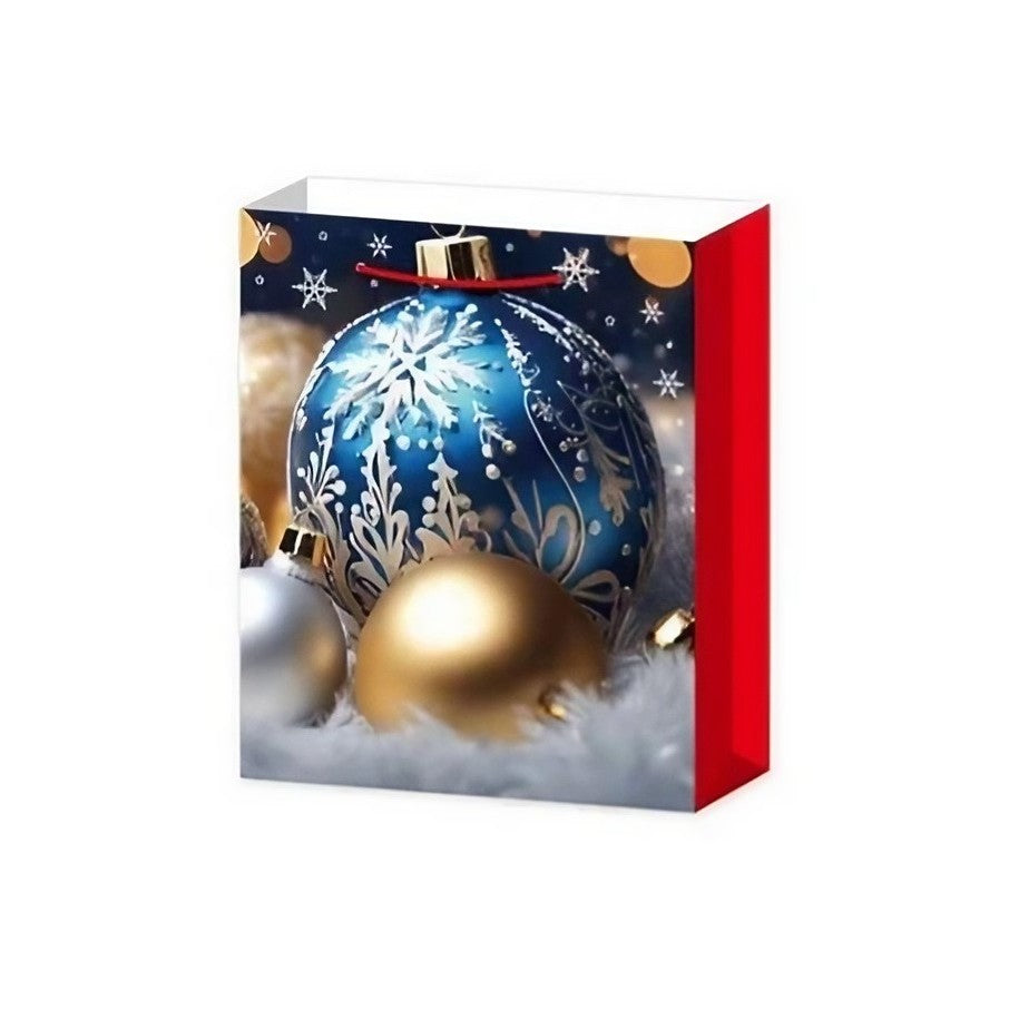 Set 6 Pungi Cadou, Vivimall, Imprimeu Tematica Brad de Craciun, Model Random, din Hartie, Impachetare Usoara a Cadourilor, 18.5x22.5x8.5 cm, Multicolor