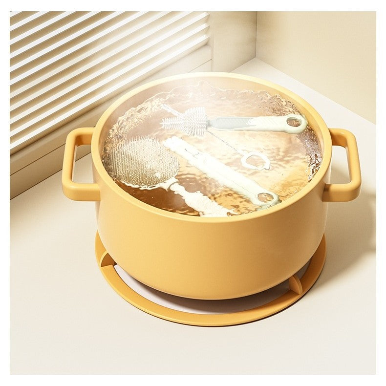 Set 7 Piese de Spalat/Uscat Biberoane, Flippy, Portabil, Peri de Silicon, pentru Tetine, Suzete, Biberoane, Paie, Cutie Inclusa, 20 x 9.5 cm, Portocaliu