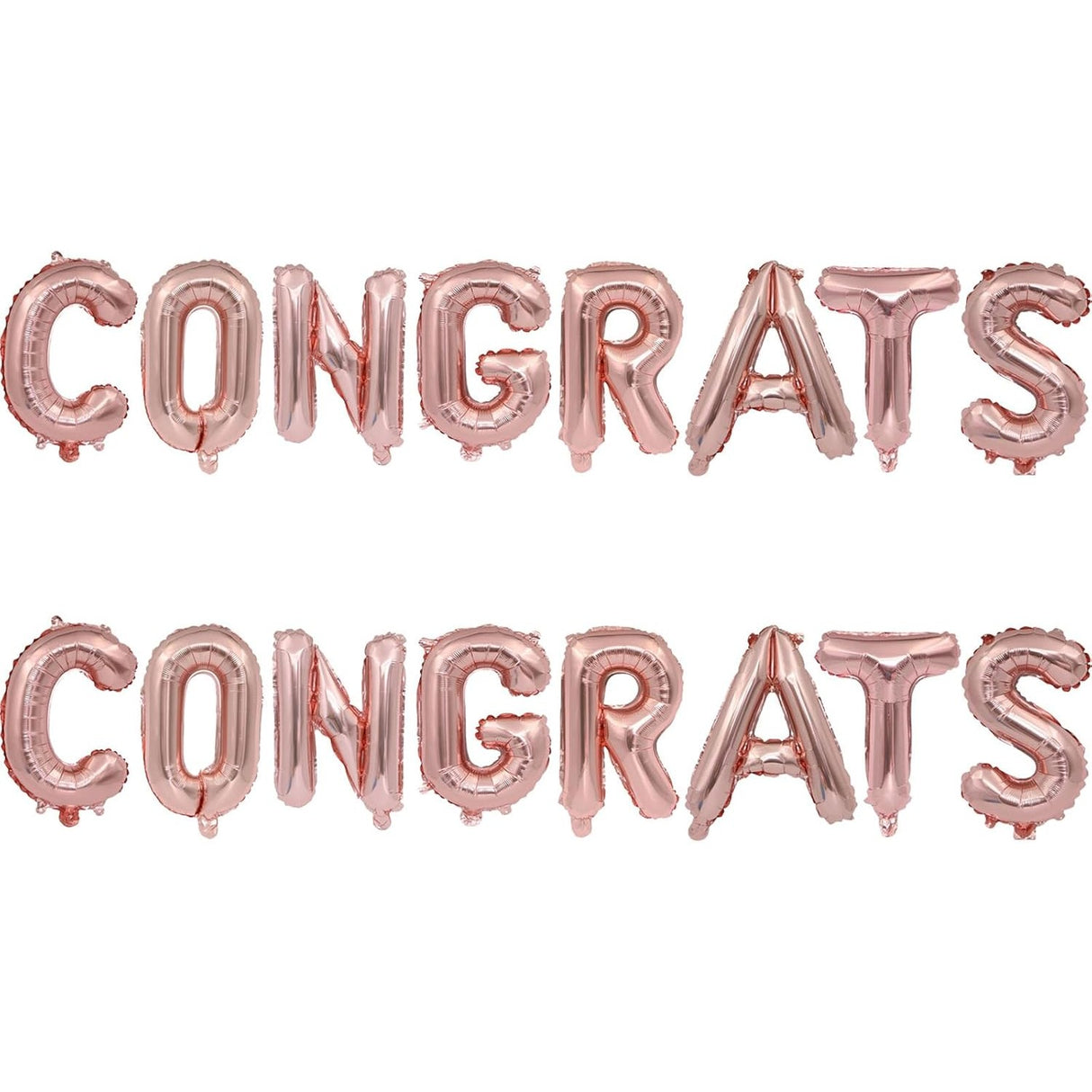 Set 8 Baloane din Folie Metalizata, Flippy, Model Scris Congrats, Litere de 40 cm, Tema Absolvire, Baloane Party, Ambalaj Individual, Pai Inclus, Umflare cu Aer sau Heliu, Roz