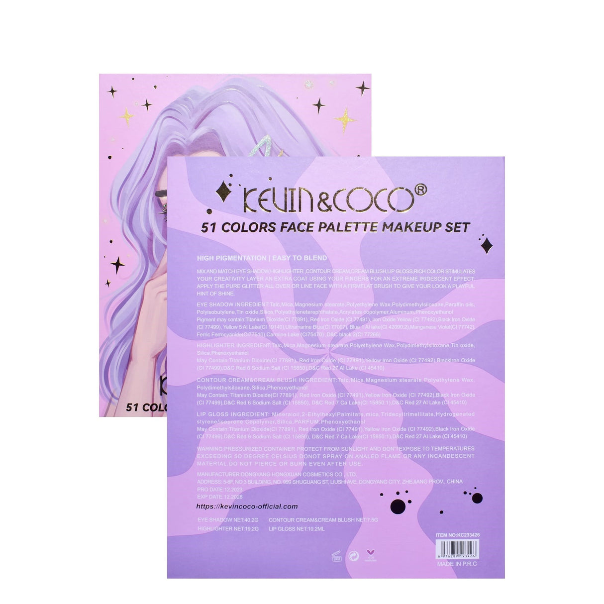Set Machiaj 8 Produse, Violet Fairy | VivaGlow - vivimall.ro