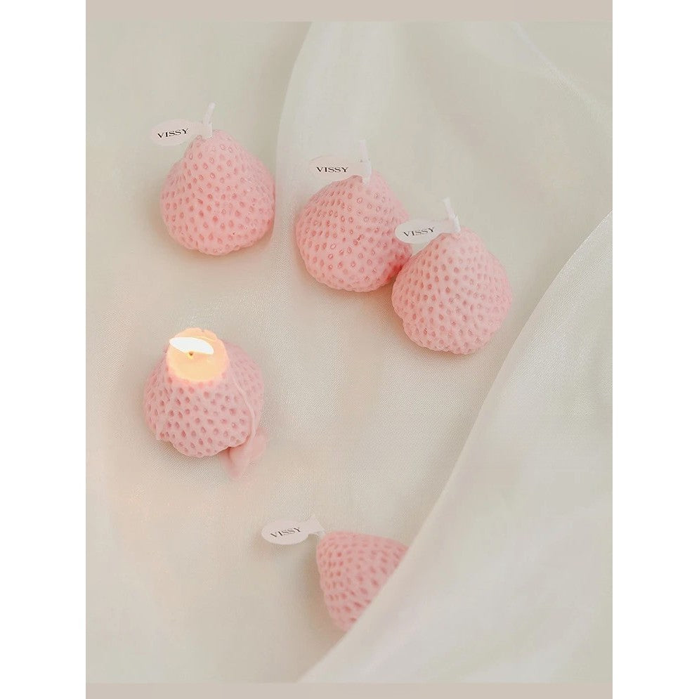 Set 9 Lumanari Parfumate, Vivimall, Model Capsunici, Ardere 30 min, 117g, 9.3 x 9.3 x 3.8 cm, Roz - vivimall.ro