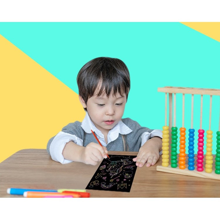 Set 9 Planse Razuibile, Flippy, Scratch ArtCards, +3 Ani, de Razuit si de Colorat, 19 x 14 cm, Model Ocean, Multicolor