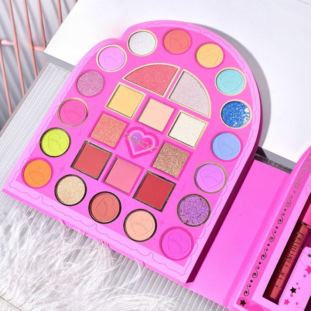 Set 9 Produse de Machiaj, KEVIN & COCO, Arch Circus, 27 culori, 17 x 22.5 x 3.3 cm - vivimall.ro