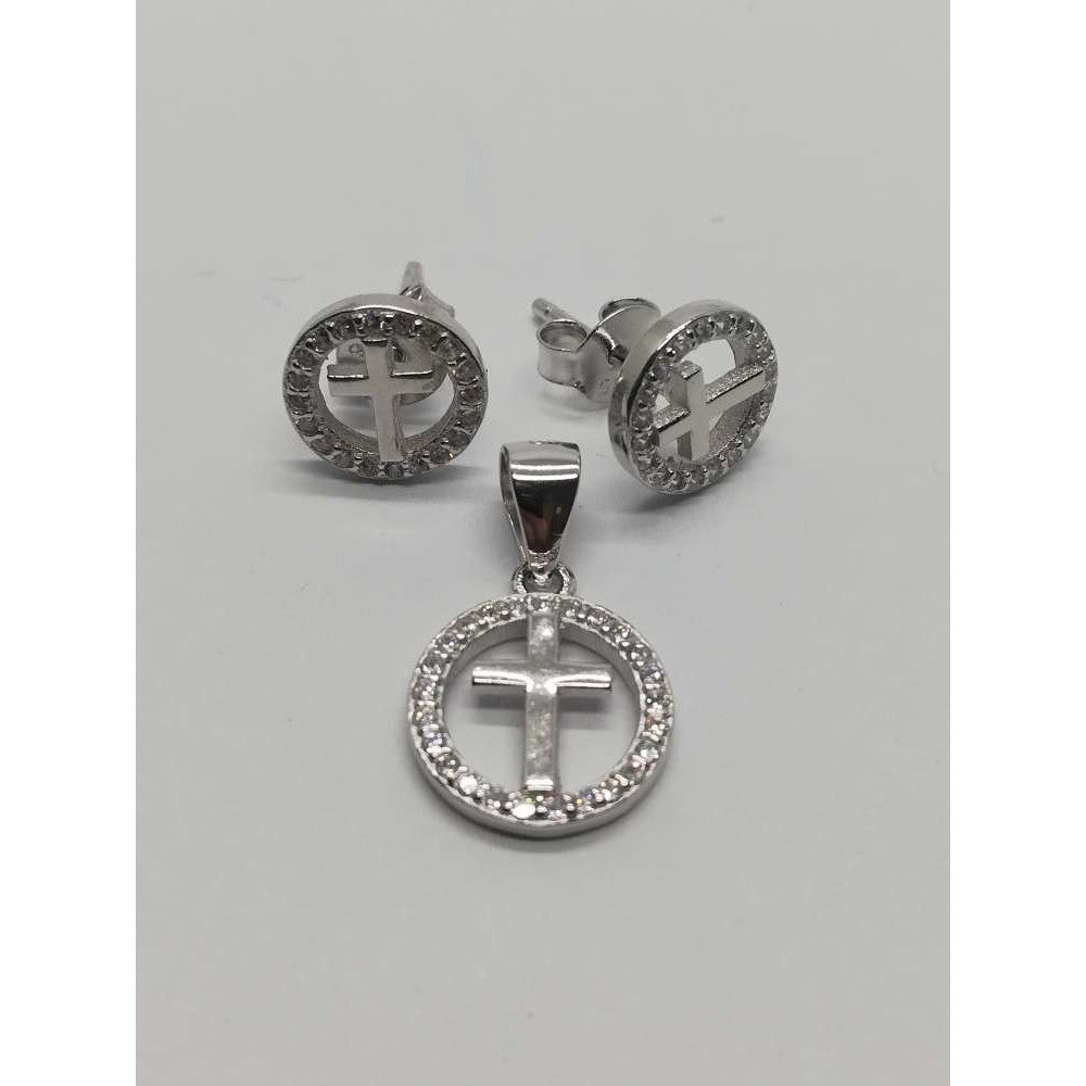 Set Argint 925 Cruce Incadrata - vivimall.ro