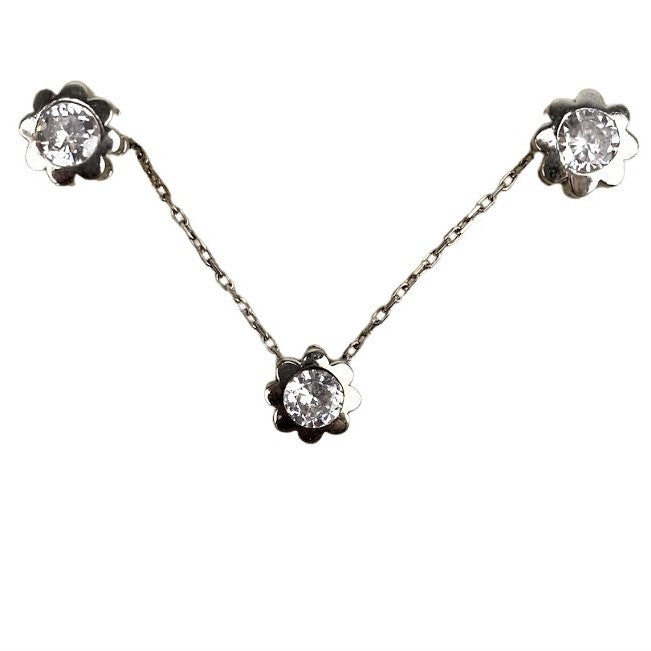 Set Argint 925 Floare (cercei, lantisor, pandantiv) - vivimall.ro