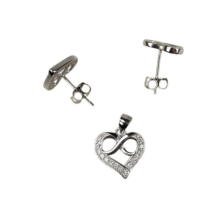 Set Argint 925 Inima cu Infinit - vivimall.ro