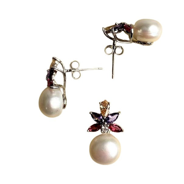 Set Argint 925 Perla cu Libelula Colorata - vivimall.ro