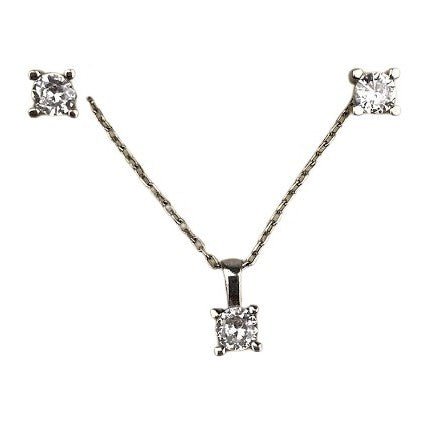 Set Argint 925 Rotund (cercei, lantisor, pandantiv) - vivimall.ro