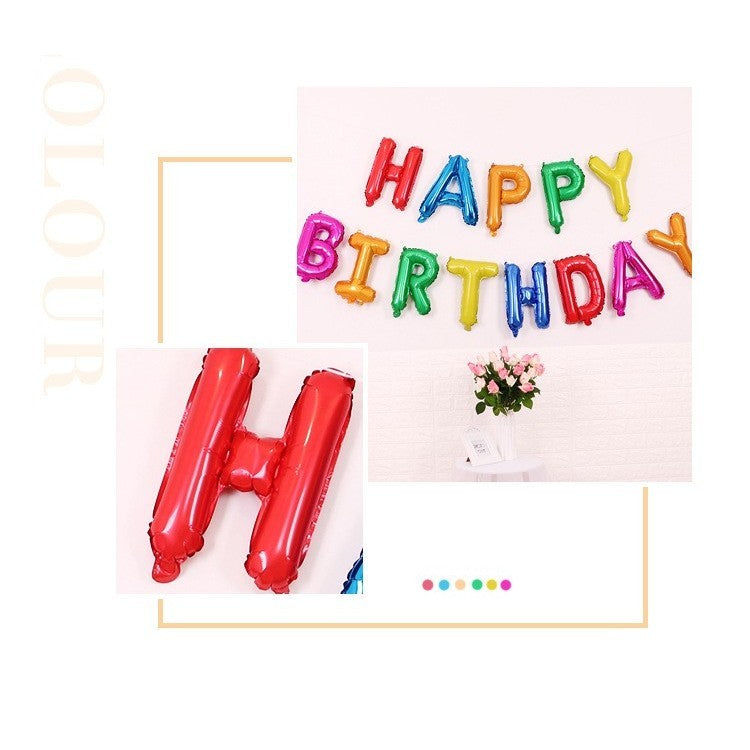 Set baloane folie Flippy, Happy Birthday, 40 cm, multicolor - vivimall.ro