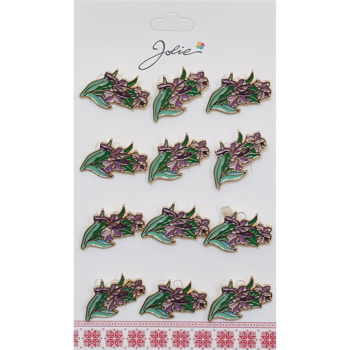 Set 12 Brose Martisor Flori Mov - vivimall.ro