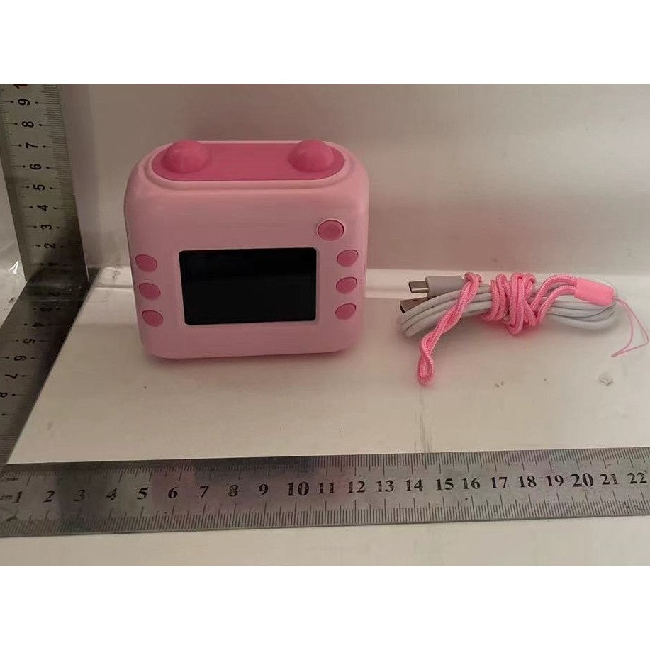 Set Camera Instantanee pentru Copii, Flippy, Ecran HD 2.4'', 24MP, 720P Video, 1200 mAh, cu Functie de Printare Alb-Negru, cablu USB-C, Bluetooth, Compatibil iOS/Android, Imprimare APP, Roz - vivimall.ro