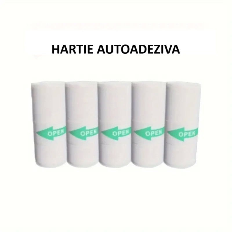 Set Camera Instantanee pentru Copii, Flippy, Ecran HD 2.4'', 24MP, 720P Video, 1200 mAh, cu Functie de Printare Alb-Negru, cablu USB-C, Bluetooth, Compatibil iOS/Android, Imprimare APP, Albastru - vivimall.ro