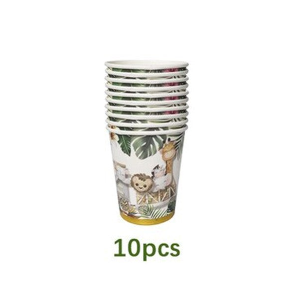 Pahare Carton Pentru Petrecere, Set 10 Pahare Cartonate Pentru Zi De Nastere, 230 Ml - vivimall.ro