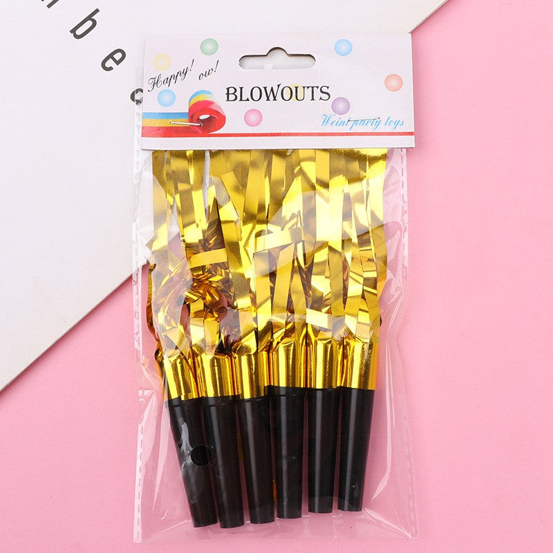 Set 6 Fluiere Cu Franjuri | PartyBuzz