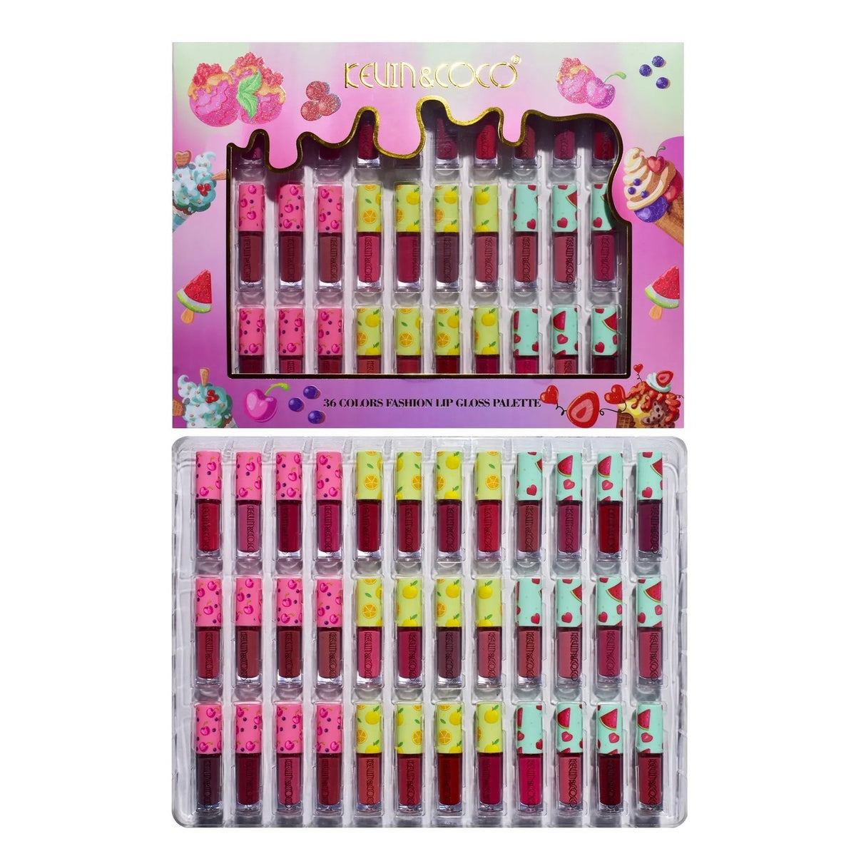 Set 36 Glossuri Multicolore | LipsKit - vivimall.ro