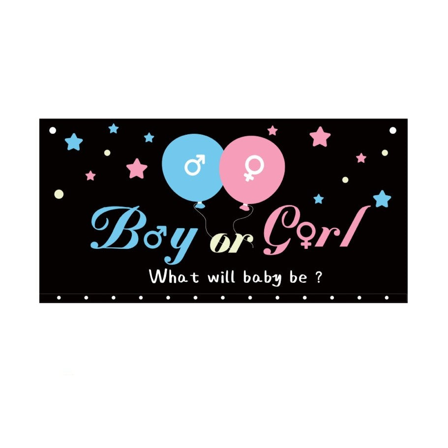 Set Gender Reveal, Vivimall, Balloon Drop Bag, din Plastic si Latex, 24 Baloane Roz si Albastru 13 cm, Sac pentru Baloane 60 x 120 cm, Multicolor - vivimall.ro