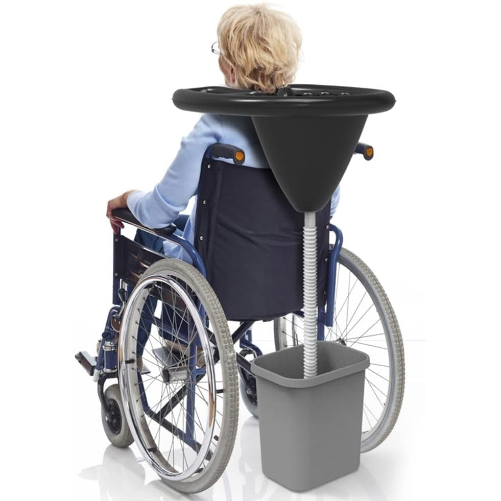 Set Gonflabil pentru Spalat pe Cap, Vivimall, pentru Copii, Femei Insarcinate si Varstnici, 81 x 60 x 38 cm, Ajustabil, Negru