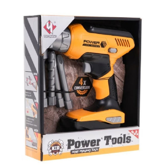 Set Jucarie pentru Copii Bormasina, Flippy, Accesorii Incluse, 4 Capete de Schimb, Material Plastic, Interactiv, Distractiv, 21.5x17.5x6 cm, Portocaliu