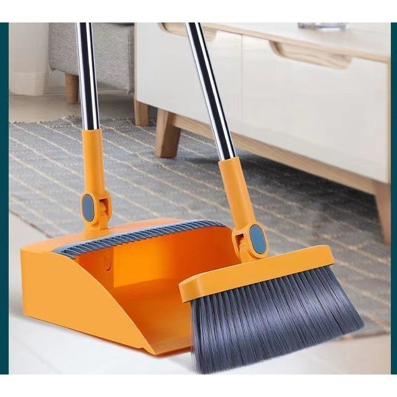 Set Matura si Faras cu Coada Detasabila, Vivimall, cu Dinti de Pieptene pentru Curatare Matura, rotativ, pliabil, Otel inoxidabil si Polipropilena, portocaliu, Resigilat - vivimall.ro