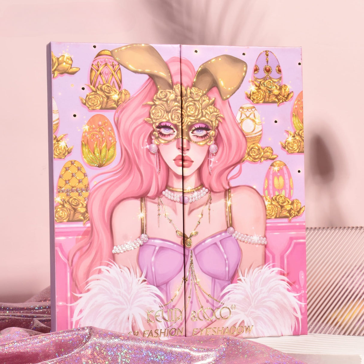 Trusa De Machiaj, Kevin & Coco, Easter Style Pink, 69 Culori, 20 X 22.5 Cm - vivimall.ro