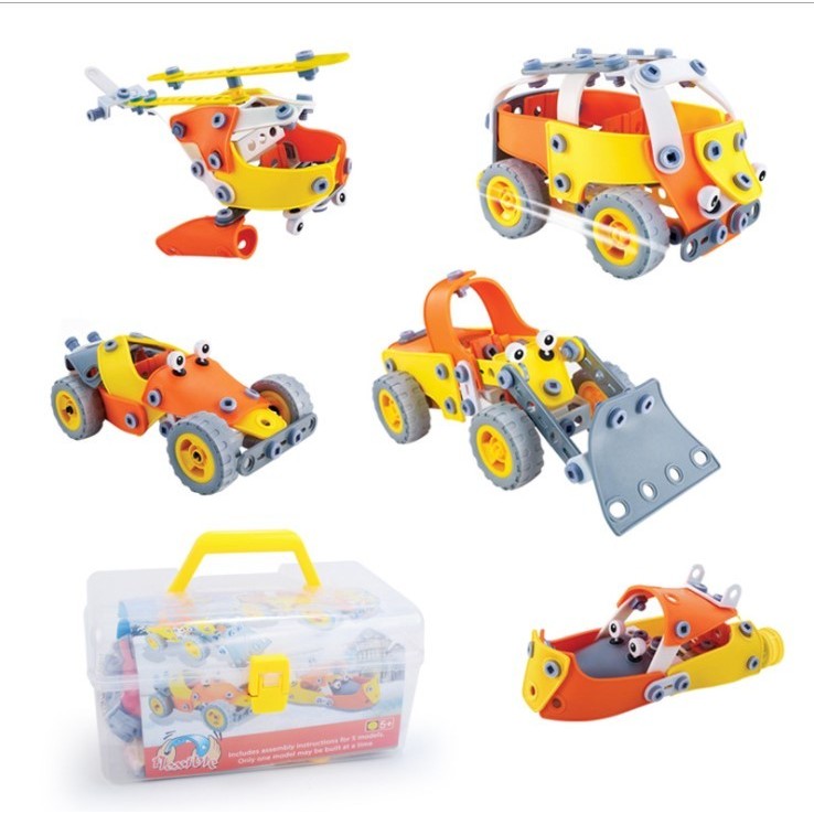 Set pentru construit masini, Vivimall, Educativ si creativ, 148 piese - vivimall.ro