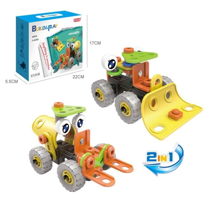 Set Pentru Construit Masini, Educativ Si Creativ, 46 Piese