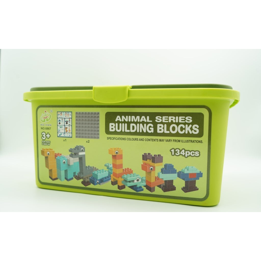 Set piese de constructii pentru copii, Vivimall, Animal series, 134 piese, Multicolor - vivimall.ro