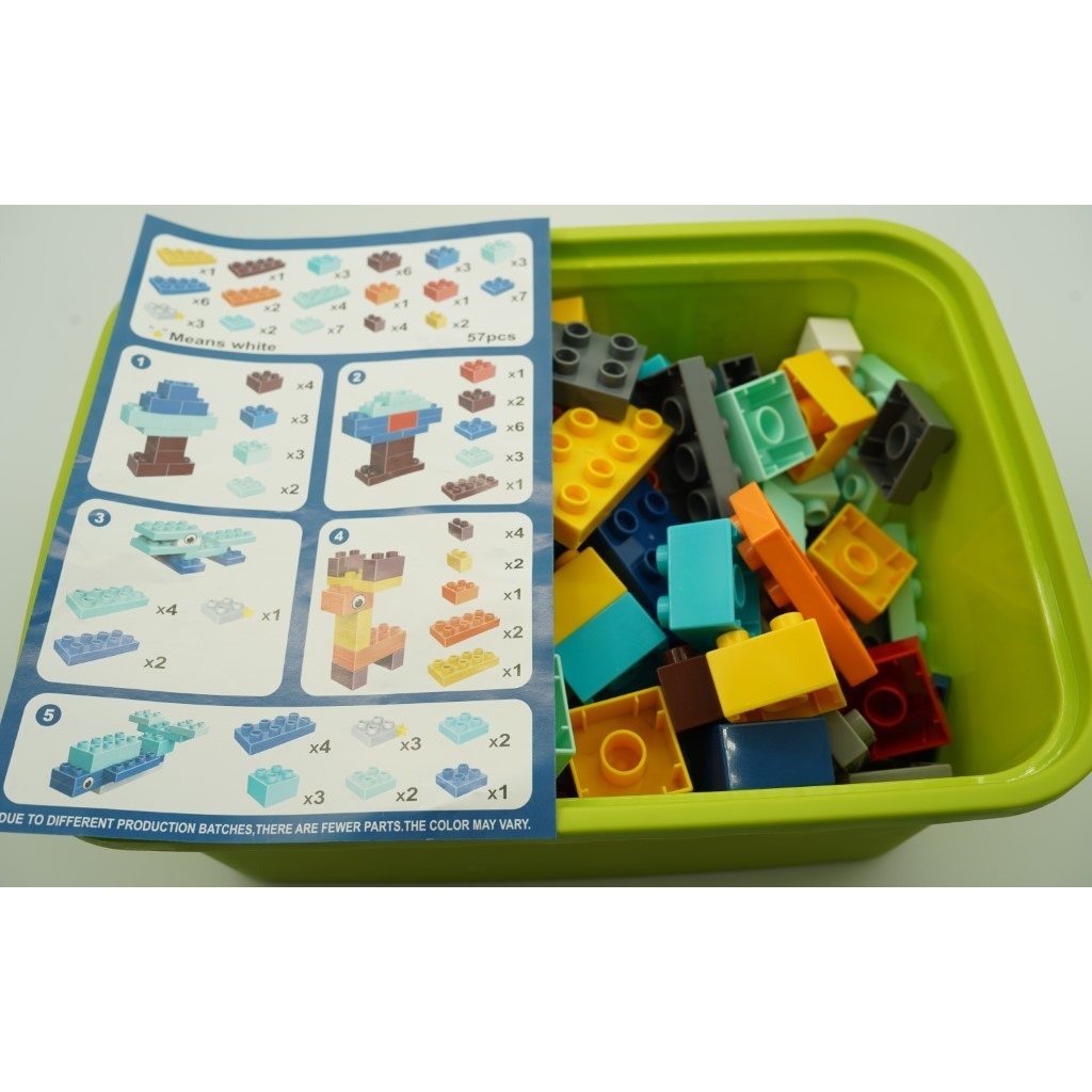 Set piese de constructii pentru copii, Vivimall, Animal series, 134 piese, Multicolor - vivimall.ro