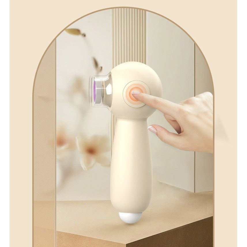 Set Pila Electrica, Vivimall, pentru Copii si Bebelusi, din ABS, 6 Accesorii, Incarcare USB, cu Lumina Led, 11.5 x 5.5 cm, Alb