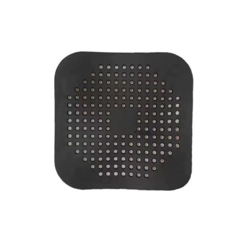 Filtru Chiuveta, Flippy, Anti-infundare, cu Ventuze, 14.5 x 14.5 cm, Flexibil, Negru