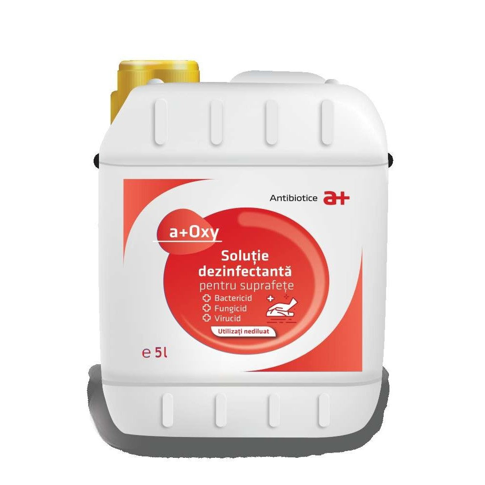 Solutie Dezinfectanta pentru SUPRAFETE, A+ OXY, Bidon 5L - vivimall.ro