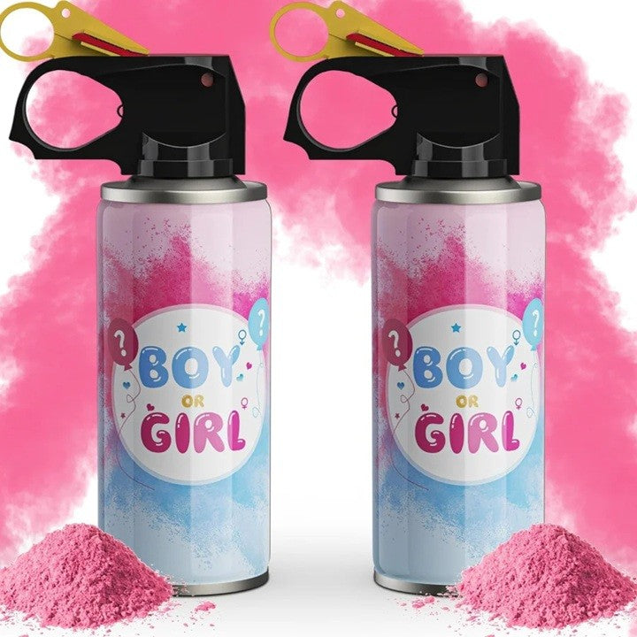 Spray Gender Reveal, Flippy, 260 ml, din Amidon de Porumb, Dezvaluire Gen Bebelusi, Roz