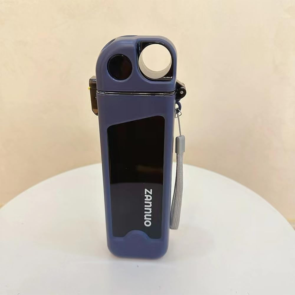 Sticla De Apa Pentru Sport, 350 Ml, Cu Pai Si Capac, 23X7X4.4 Cm, Buton De Blocare, Din Pc - vivimall.ro