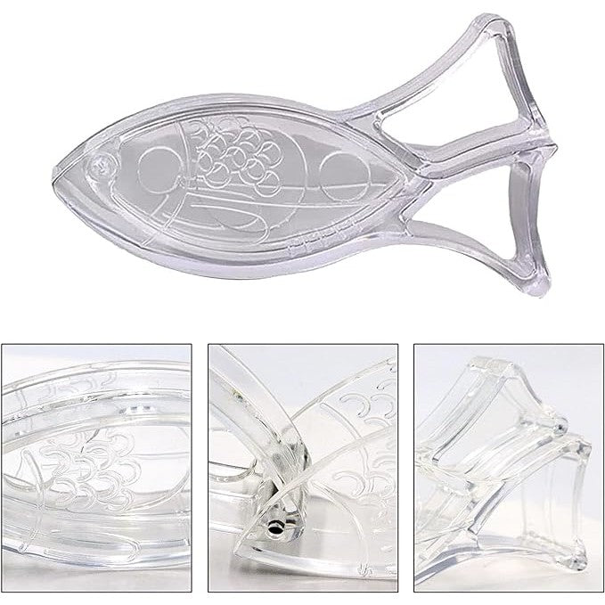 Storcator de Citrice Manual, Vivimall, Rezistente, Usor de Folosit si Depozitat, Durabil, Calitativ, 12x5.2 cm, Model Peste, Transparent - vivimall.ro