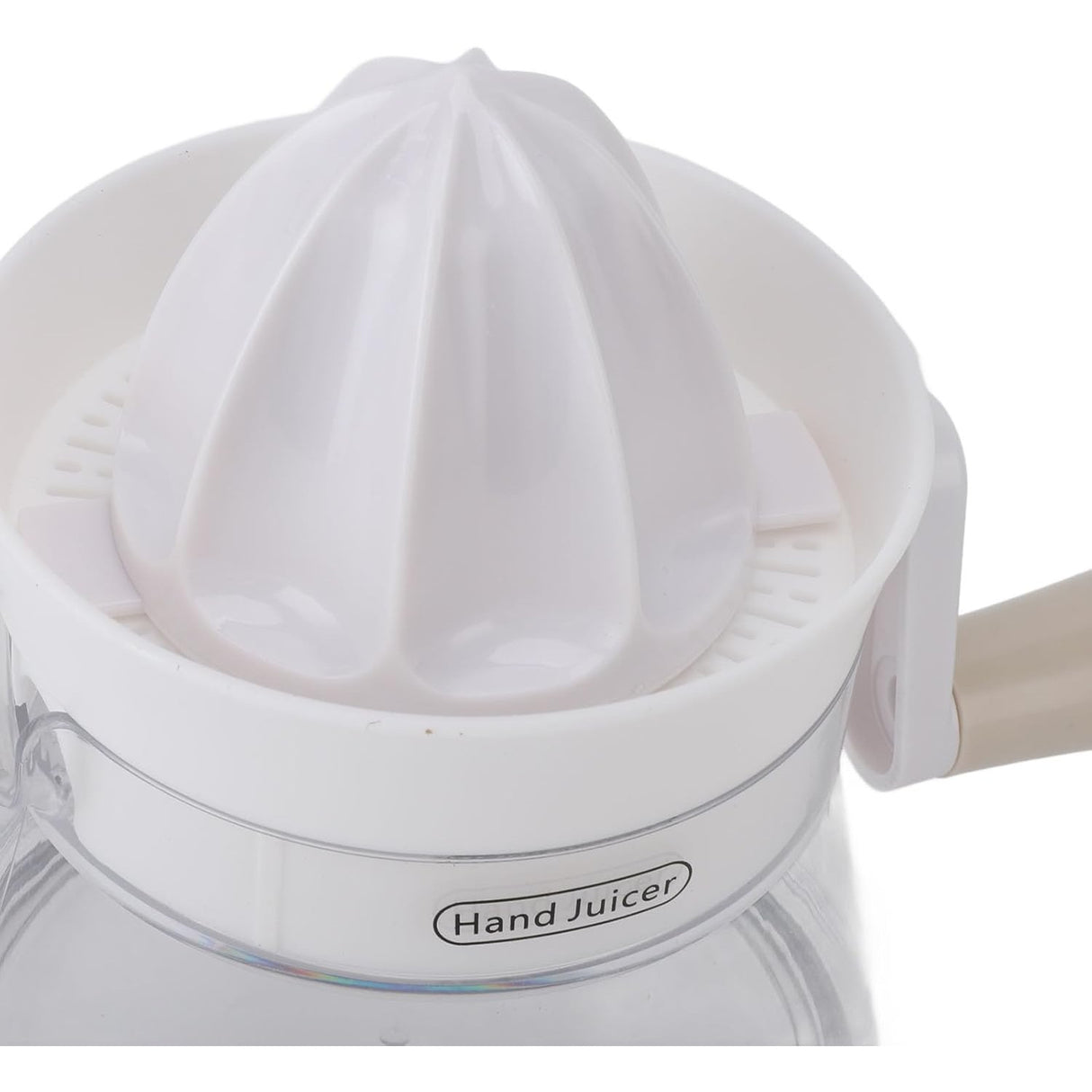 Storcator de Citrice Manual, Vivimall, Rezistente, Usor de Folosit si Depozitat, Durabil, Calitativ, 16.5x13cm, Transparent/ Alb - vivimall.ro