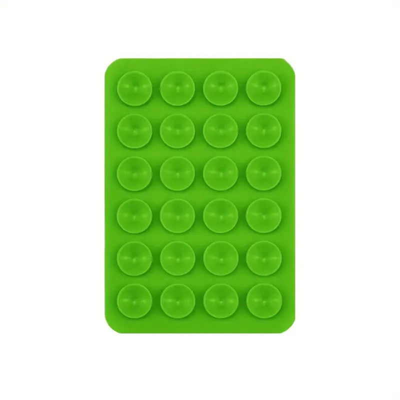Suport Adeziv Universal, Flippy, pentru Telefon/Tableta, cu 24 Ventuze, potrivit pentru Tik-Tok/Selfie/Vizionare Video, din Silicon, 8 x 5.5 x 1 cm, Verde - vivimall.ro
