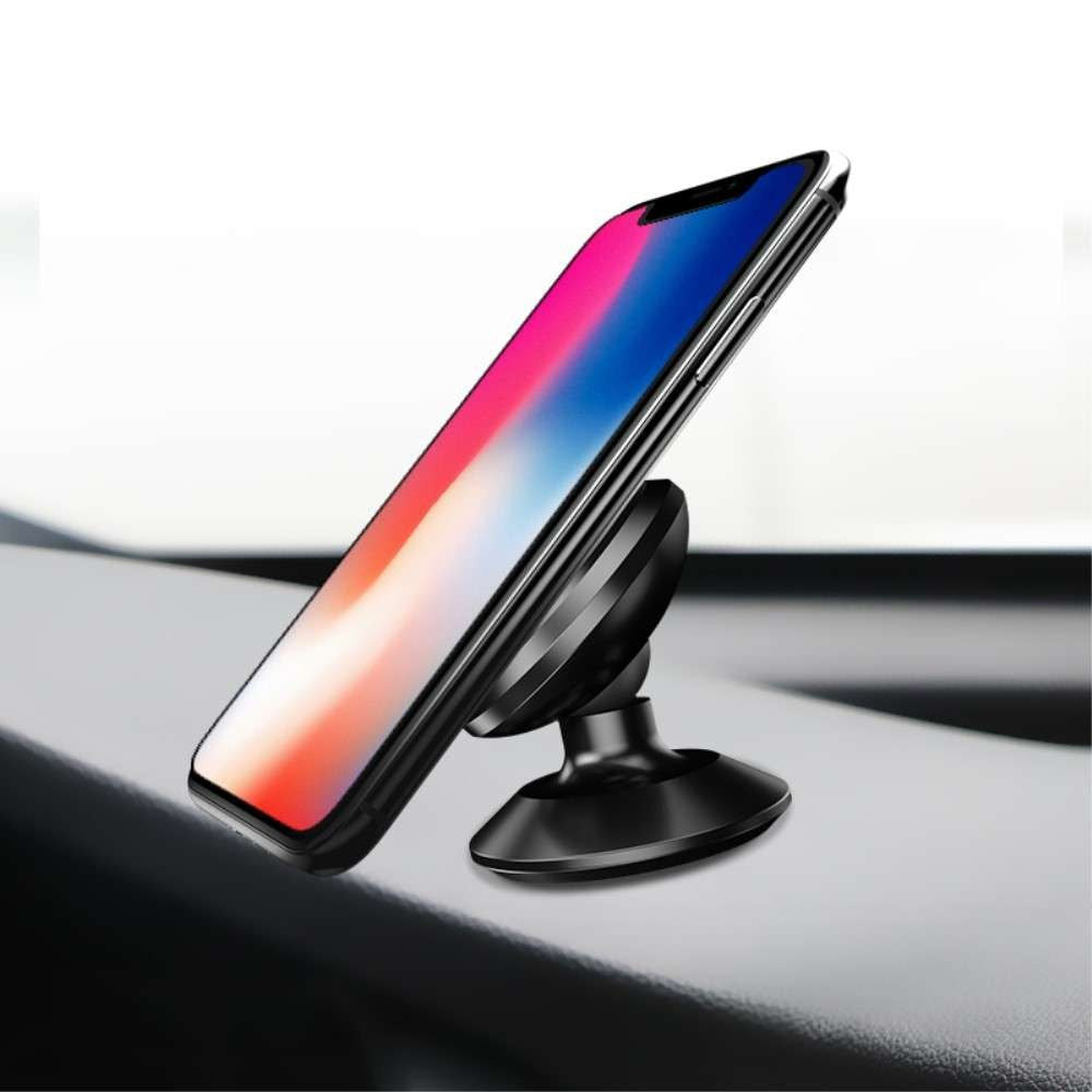 Suport auto Flippy magnetic rotire 360 grade V2 pentru telefon, Negru - vivimall.ro