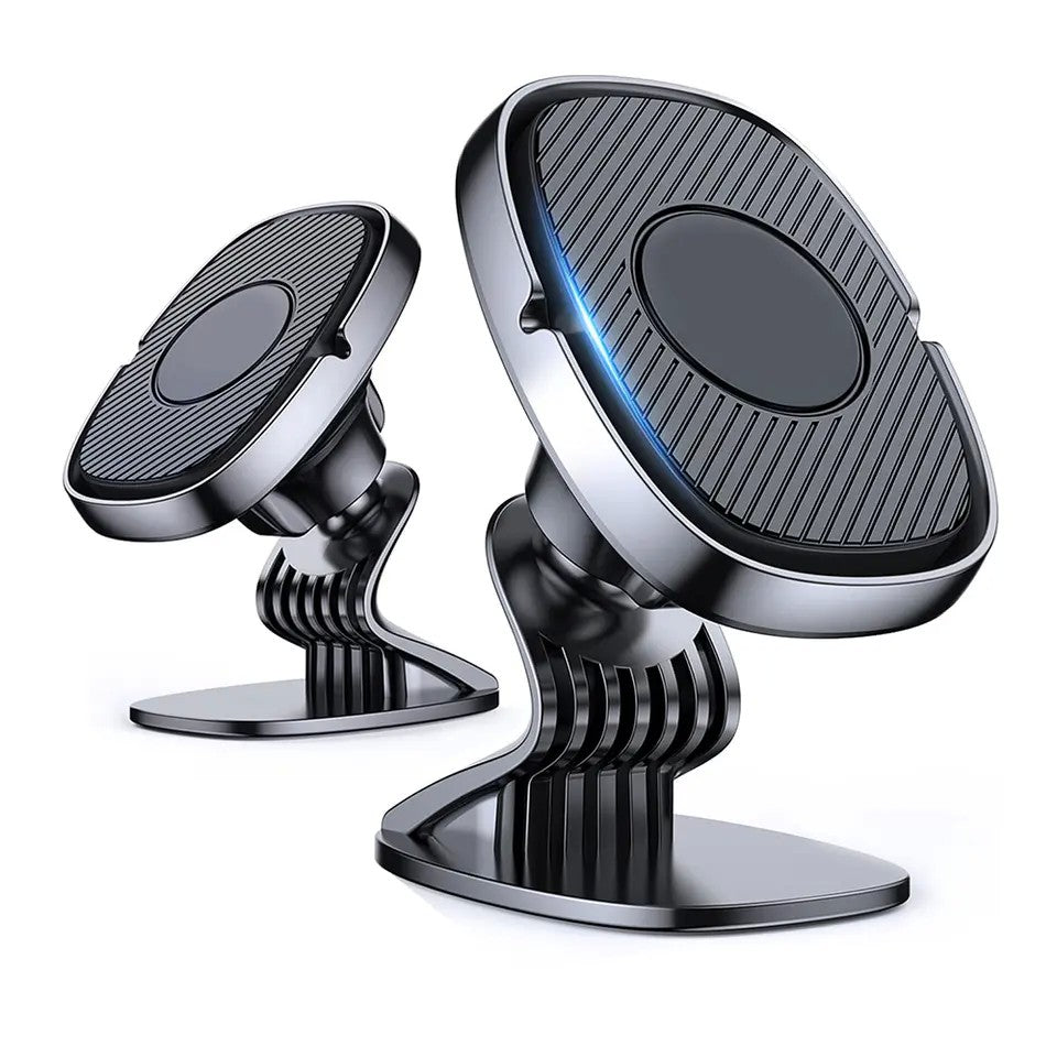 Suport Auto Magnetic Vivimall 360 grade cu adeziv, 53 mm, Holder JS - 668, compatibil cu dispozitive intre 4" - 7", Ajustabil, 6 Magneti Neodymium- incorporati, Negru - vivimall.ro