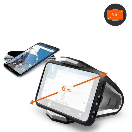 Suport auto pentru telefon A12 Alligator Clip Flippy, Negru - vivimall.ro