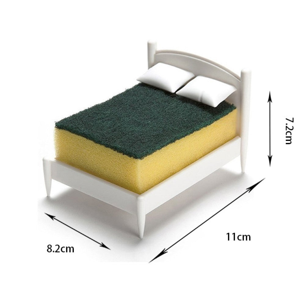 Suport de Scurgere, Vivimall, pentru Burete/Sarma, Model Pat, Alb - vivimall.ro