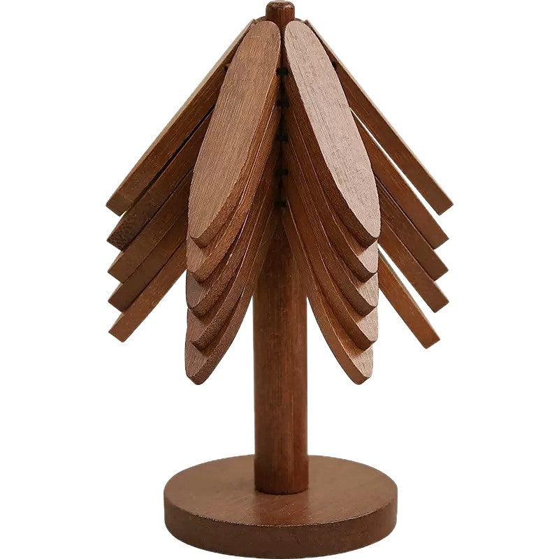 Suport Termic pentru Vase Fierbinti, Flippy, Bambus, Izolatie Termica, Rezistenta la Temperatura Inalta, 21 x 9,50 cm, Maro Inchis - vivimall.ro