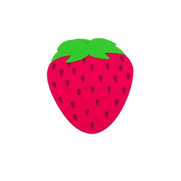 Suport pentru Pahar, Vivimall, Model Capsuna, din PVC, 10 x 12 cm, Rezistent la Caldura, Rosu - vivimall.ro