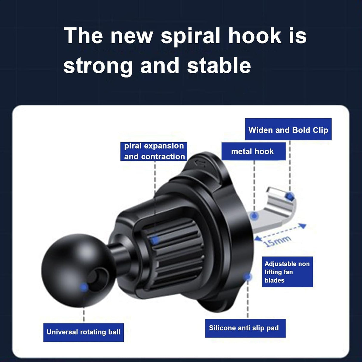 Suport Auto pentru Telefon, Vivimall, MagSafe, cu Magnet, Prindere Grila de Ventilatie, Detalii Fine, Rotativ 360 de Grade, Plastic Magnet Silicon, 5.1x3.9 cm, Negru Argintiu - vivimall.ro