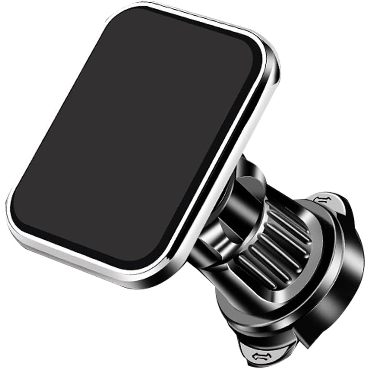 Suport Auto pentru Telefon, Vivimall, MagSafe, cu Magnet, Prindere Grila de Ventilatie, Detalii Fine, Rotativ 360 de Grade, Plastic Magnet Silicon, 5.1x3.9 cm, Negru Argintiu - vivimall.ro