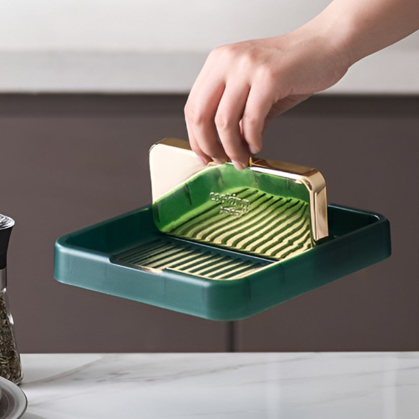 Suport Pliabil, Vivimall, pentru Capace, Linguri, Multifunctional, Plasare pe Blatul de Bucatarie, 18.9x16.2x2.6 cm, Verde - vivimall.ro