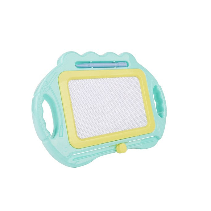 Tabla Magnetica pentru desen Flippy, Pix, forma dreptunghi, dimensiuni 23x17 cm, Dezvolta Creativitatea, cu picioare suport, Albastru