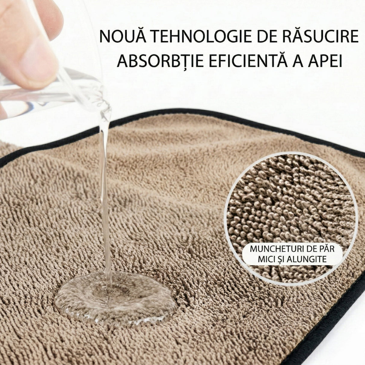 Prosop auto Flippy 90x70 cm utilizat pe caroserie, demonstrație absorbție fără urme pe vopsea