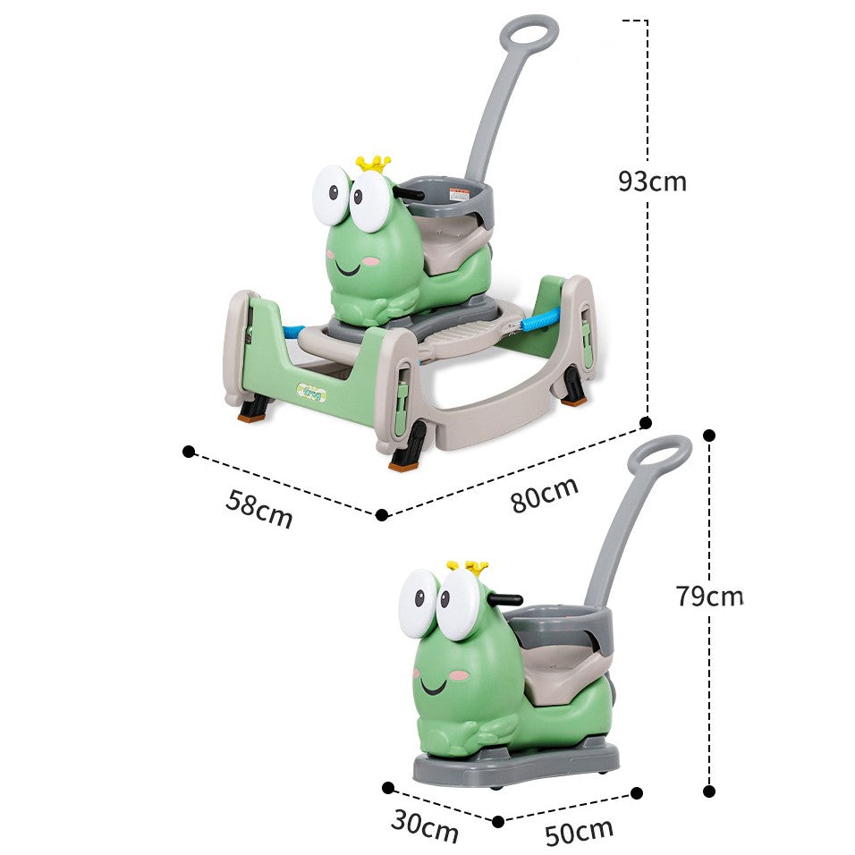 Mașinuță balansor Cal Scooter verde Vivimall, ambalaj și accesorii incluse, vedere ansamblu