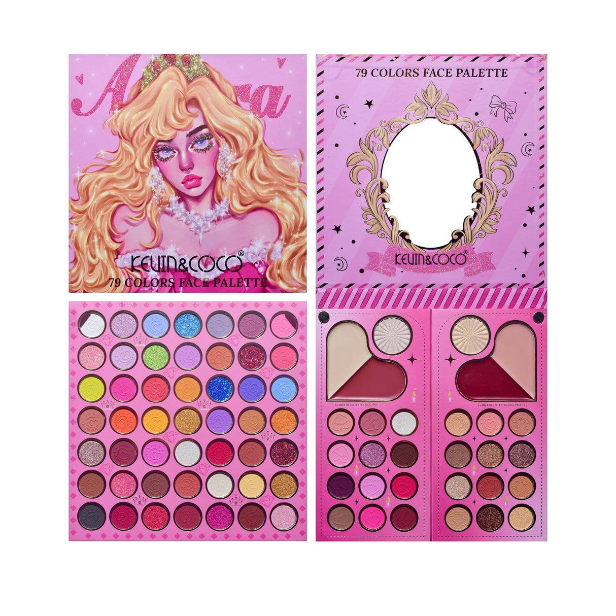 Trusa Machiaj Princess Palette 79 Culori | StarCosmetics - vivimall.ro